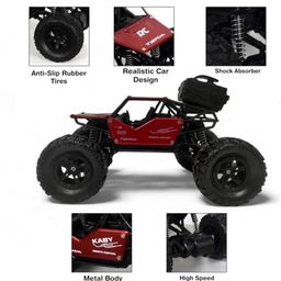 Sky Tech® Rock Crawler Car with Smoke Offroader 2Wd Rc Car High Speed | 5 Functions 1:18 RC Car with Smoke Fog | Styled Climbing Monster Truck | Rechargeable Remote Control Car for Kids (Multi-Color) image 5