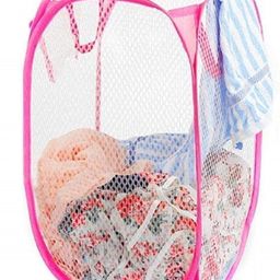 Kuber Industries Nylon Mesh Laundry Basket|Sturdy Material & Durable Handles|Netted Lightweight Laundry Bag (Multi)-CTKTC21482 image 5