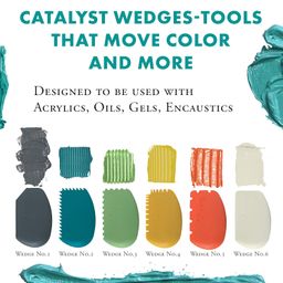 Princeton Catalyst Silicone Wedge Tool | Crafted from Flexible Silicone | Ergonomically Designed to Fit in Your Hand | Works Well with All Mediums | No. 6, Shape - W06, Colour - White image 2