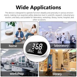 Digital Decibel Meter LCD Display High Accuracy Noise Level Meter 1A 2A 5V USB for Office Factory Home School Hospital image 5