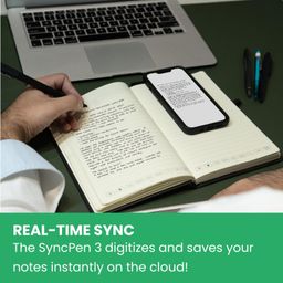 syncpen SyncPen3 Digital Notebook Pen Set – Bluetooth, OCR, Audio Recording & Free Cloud Storage | Perfect for Notes & Drawing | iOS & Android Compatible image 2