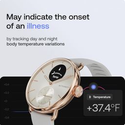 Withings ScanWatch 2, Heart Health Hybrid Smartwatch for Men & Women - ECG, with SPO2, Temperature Monitoring, Sleep, Respiratory Health, Cycle Monitoring, 30-Day Battery Life, iOS & Android - 38mm image 4