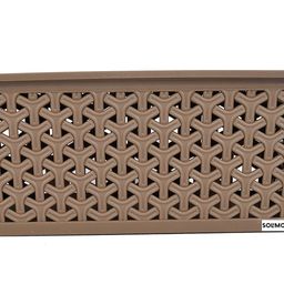 amazon brand - solimo Solimo H1 Solitaire Storage Basket With Lid, Set Of 3, Multicolor(Plastic, Rectangular) image 3