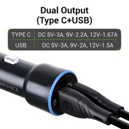 ZEBRONICS CC2018 38 Watts Car Charger, Dual Output (USB + Type C), Rapid Charge, Compact Design, with Over Current & Short Circuit Protection (Black) image 5