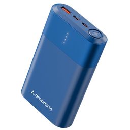 Ambrane 20000mAh 33W Fast Charging Power Bank, Emergency Backup for Macbooks/Type C Laptops,Type-C Input & Output PD 3.0, For All Mobiles-iPhone & Android, Tablets, Other Devices (PowerlitDuo 30 Blue) image 1