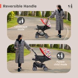 R for Rabbit Lollipop Lite Baby Stroller for 0 to 3 Years with 5 Point Safety Harness | Reversible Handlebar | Cushioned Seat with 3 Level Seats Recline/Lightweight Pram for Kids (Black Multi) image 2