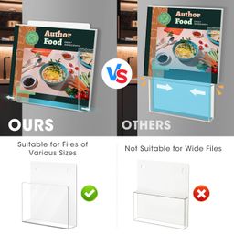 NiOffice 2-Pack Magnetic Acrylic File Holders with Clear View Panel for Notes, Recipes, Documents & More, Easy to Install & Space-Efficient for Refrigerators, Filing Cabinets & Metal Surfaces (Small) image 5