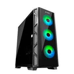 Ant Esports Dynamic GT Mid-Tower Computer Case/Gaming Cabinet - Black | Supports E-ATX, ATX, Micro-ATX, Mini-ITX | Pre-Installed 3 x 120mm Front Fans and 1 x 120 mm Rear Fan image 1