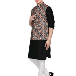 os jeans OS MEN'S 3 PCS COMBO SET | KURTA + PYJAMA + NERHU JACKETS|COTTON KURTA PYAJAMS | SARTIN NERHU JACKET| SIZE M TO 2XL| image 2