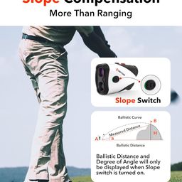 REDTIGER Golf Rangefinder, 1200 Yards Laser with Slope Tech Range Finder, Flag Pole Vibration Lock, 7X Zoom, Rechargeable Rangefinder with Magnetic-Attached image 3