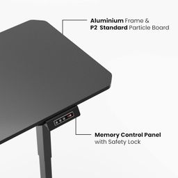 Green Soul Trigger Multipurpose Electric Height Adjustable Engineered Wood Table Desk,Ergonomic Spacious Sit-Stand Desk, Digital Display with Memory Preset Option-| Installation Provided (Black) image 4