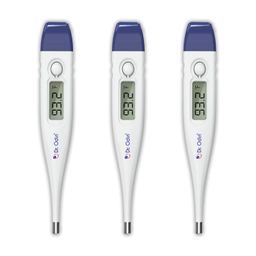 Dr. Odin ODT 311 Digital Thermometer for Precise Temperature Monitoring in Celsius & Fahrenheit - Fast, Accurate, Water Resistant and Family-Friendly (White & Blue) (Pack of 3) image 1