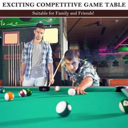 Hop N Play 6ft Portable Pool Table Set with Automatic Ball Return, Heavy-Duty Snooker Game Table with Leg Levelers, Cues, Balls, Triangle, Chalks and Brush for Adults Kids Home Game Room image 2