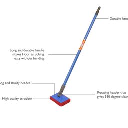 Gala - 151810 Scrubber with Long Handle (Multicolour) image 2