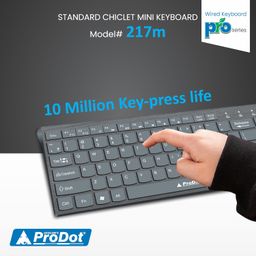 ProDot ProSeries Mini Chicklet Wired Keyboard Comes with 82 Keys I Function Keys & Rupee Key I Spill Resistant Design I Compatible with Windows, iOS, Linux with 1 Year Warranty image 3