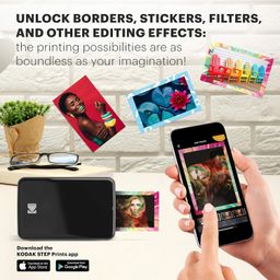 Kodak Step Wireless Mobile Photo Mini Printer (Black) Compatible w/iOS & Android, NFC & Bluetooth Devices image 5