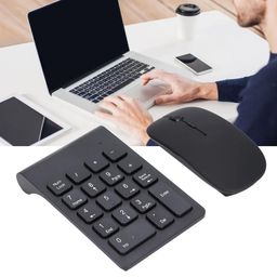 VGEBY Number Pad Wireless, 2.4GHz Wireless Technology 1200 DPI Sensitive Durable Mouse Combo Numeric Keypad for Home Office 10 Key USB Keypad image 4