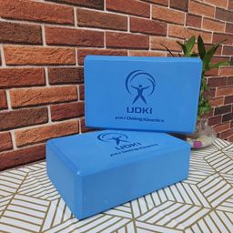 UDKI Yoga Block Set of 2, Extra Large (Blue) | High-Density EVA Foam, Soft Surface for Balance, Support & Performance | Ideal for Strength Training & Yoga Exercises (3"x9"x6") image 2