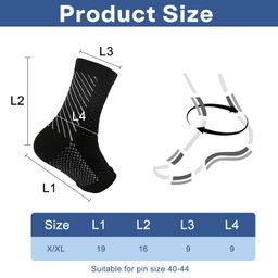 Compression Socks for Men – 3 Pairs Pain Relief Socks for Plantar Fasciitis, Swollen Ankles & Varicose Veins – Foot Alignment Socks for Men with Enhanced Foot Support and Circulation Boost（L/XL） image 2