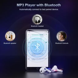 oilsky 80GB MP3 Player with Bluetooth and WiFi, Android Streaming MP4 Player with Spotify, Amazon Music, Deezer, Audible, Browser, 4.0" IPS Music Player with Speaker, FM Radio, Sound Recorder, up to 512GB image 5