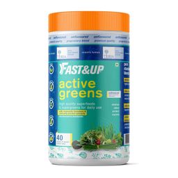 Fast&Up Active Greens - Plant-Based Superfood - Detox - Immunity - Digestion - Antioxidants - Vitamins and Minerals - 40 servings - Unflavored and Unsweetened image 1