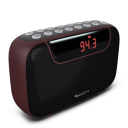 Amkette Pocket Blast 5 in 1 FM Radio with Bluetooth, Powerful Sound, Voice & FM Recording, External Antenna, 7+ Hours Playback, MP3 Player with Number Pad (AUX, SD Card, USB Input) (Brown) image 1