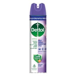 Dettol Multi-Surface Disinfectant Sanitizer Spray Bottle | 24 hours protection| Germ Kill on Hard and Soft Surfaces (Orchard Bloom, 225ml) image 1