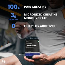 Carbamide Forte Monohydrate Creatine Powder | Micronized Creatine Monohydrate 250gm | Creatine Mono Hydrate | Creatine Supplement for Lean Muscle Volumization, Strength & Energy - Unflavoured - 83 Servings - 250g image 4