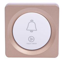 Tech Vibes 200M Wireless Door Bell Portable, Battery-Operated Plug-Less for Home/Office Use (Rose-White) image 4