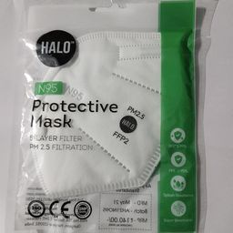 Halo Anti Pollution Cotton N95 Reusable Unisex Face Mask, Ear Loop Style (Pack of 5) Protective Mask with 5 Layered Filtration image 1