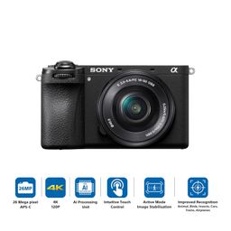 Sony Alpha ILCE-6700L APS-C Interchangeable-Lens Mirrorless Camera (Body + 16-50 mm Power Zoom Lens) | Made for Creators | 26.0 MP | Artificial Intelligence Based Autofocus | 4K 60p Recording - Black image 2
