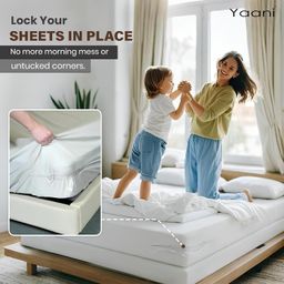 YAANI Lock Sheet Holders Set of 4, Bed Corner Sheet Grippers Straps Heavy Duty Mattress Straps for All Sheet Sizes image 3