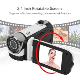 broleo D90 1080P 16X Digital Zoom Video Camera Camcorder, 2.4in LCD Screen 16MP Digital Camera Recorder 32GB Vlogging Camera with Fill Light, HD Video Recording Camcorder (White) image 2