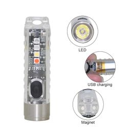 windfire Super Mini Keychain LED Flashlight, Rechargeable 400 Lumen Pocket Flashlight, White/UV/Red Light 10 Lighting Modes, Lightweight, IP65 Waterproof Portable Tiny Small Torch for Walking Camping Emergency image 5