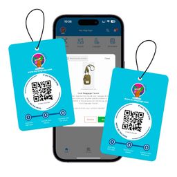 My-BagTags Luggage Tags - QR Enabled Tags - Just Scan to Contact The Owner – Redefining Luggage Recovery with QR Technology - Pack of 2 Tags image 1