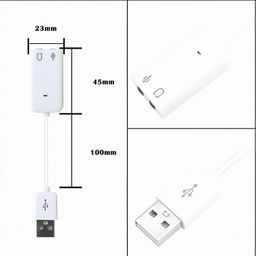 VYAR USB Sound Card | External Stereo Sound Card with 3.5 mm Headphone and Microphone Socket | 7.1 Channel Audio Adapter for PC, Laptop image 4