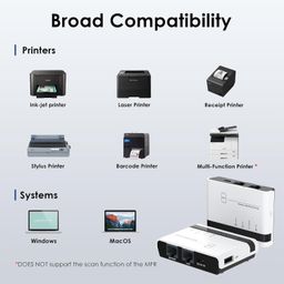atdaraz USB Wireless Print Server, WiFi Print Server with 10/100Mbps LAN/Bridge, 480Mbps USB2.0, Support Wired/Wireless/Standalone Modes, Compatible with Windows/Mac and All RAW-Supported Printers image 2