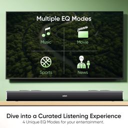 Mivi Fort Q120 Soundbar- 120W Surround Sound, 2.2 Channel soundbar with 2 in-Built subwoofers, Multiple EQ and Input Modes, Remote Accessibility, Bluetooth v5.1, Made in India Sound bar for TV image 5
