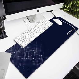 STRIFF Extended Size (800 mm x 300 mm x 2 mm) Gaming Mouse Pad| Stitched Edges| Non-Slip Rubber Base|Computer Laptop|Keyboard Mouse Pad for Office & Home (Divine Blue) image 3