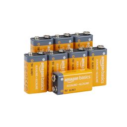 Amazon Basics AmazonBasics 9 Volt Everyday Alkaline Batteries (8-Pack) - Appearance May Vary image 1