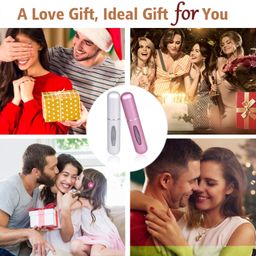 bestaqua BESTAQVA Portable Refillable Perfume Atomizer Spray Bottle, Mini Scent Pump Case, Empty Perfume Atomizer For Traveling And Outgoing, 2 Pcs Pack Of 5Ml - Multicolour image 3