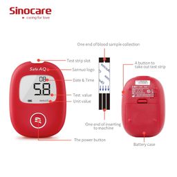 SINOCARE SAFE AQ SMART Blood Glucose Monitor/Machine | With 50 Strips and Lancets, One Lancet Device | No Coding, Measurements of Blood Sugar/Diabetes levels are fast, accurate and reliable image 4