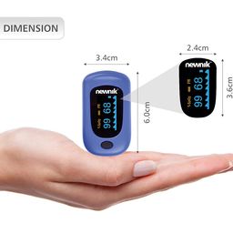 Newnik Professional Series Finger Tip Pulse Oximeter With Audio Visual Alarm and Perfusion Rate (Royal Blue) image 4
