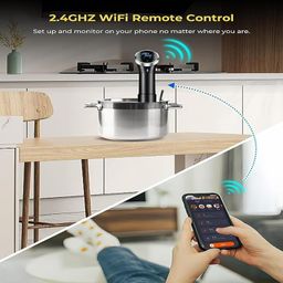 3nh 3NH® Sous Vide Cooker 1100W, Immersion Precision Cooker, WiFi Connected App Control, Ultra Quiet Rapid Heating Circulator Temperature and Time Digital Display image 2