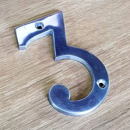 eSplanade Aluminium House Hotel Door Number Plaque Numeric Numerical Digit "3" (Three) - 0-9 Numbers - 4" Inches image 3