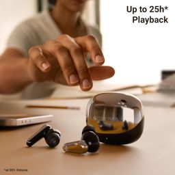 ZEBRONICS Monk+, in-Ear, Noise Cancellation Earbuds, Upto 25 Hours Backup, ANC, Flash Connect, ENC, Gaming Mode, Voice Assistant, Bluetooth v5.4, Touch Control (Black) image 3