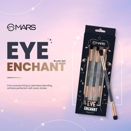 MARS Eye Enchanted Dual-Ended Brush Set of 3 | Perfect For Eye Makeup | Eyebrow Brush with Spoolie | Small Blending & Flat Brush | Eyeliner & Flat Crease Brush | Soft Bristles | Compact & Travel Friendly image 5