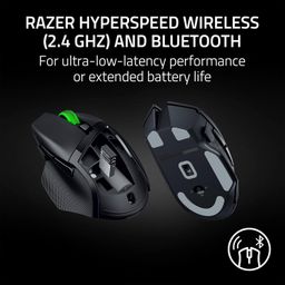 Razer Basilisk V3 X HyperSpeed Wireless Gaming Mouse: Bluetooth & HyperSpeed Wireless Compatible | 7 Programmable Buttons | 18000 DPI Optical Sensor - Matte Black - RZ01-04870100-R3A1 image 3