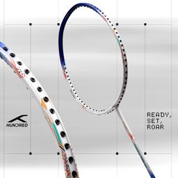 HUNDRED POWERTEK 1000 PRO Graphite Strung Badminton Racket with Full Racket Cover for Intermediate Players image 2