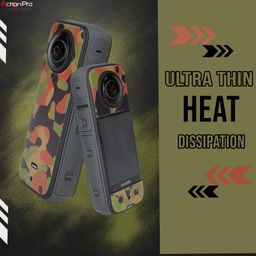 Action Pro Camera Waterproof Skin Compatible with Insta-360 x3 Action Camera (Army) image 3